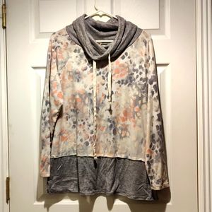 Honeyme beautiful leopard cowl neck top